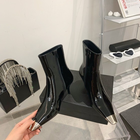 𝙎𝙖𝙞𝙣𝙩 𝙇𝙖𝙪𝙧𝙚𝙣𝙩 | 𝟐𝟎𝟐𝟐/𝐒𝐒 𝐧𝐞𝐰 YSL｜Saint Laurent Metal Toe Series New High Heeled Boots