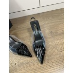 𝙎𝙖𝙞𝙣𝙩 𝙇𝙖𝙪𝙧𝙚𝙣𝙩 | 𝟐𝟎𝟐𝟐/𝐒𝐒 𝐧𝐞𝐰 YSL｜Runway models Saint Laurent high heels pvc film with patent leather pleated design