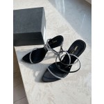 𝙎𝙖𝙞𝙣𝙩 𝙇𝙖𝙪𝙧𝙚𝙣𝙩 | 𝟐𝟎𝟐𝟐/𝐒𝐒 𝐧𝐞𝐰 YSL｜Saint Laurent new rhinestone buckle sandals snakeskin grain cowhide