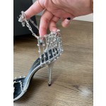 𝙎𝙖𝙞𝙣𝙩 𝙇𝙖𝙪𝙧𝙚𝙣𝙩 | 𝟐𝟎𝟐𝟐/𝐒𝐒 𝐧𝐞𝐰 YSL｜Saint Laurent new metal chain high heels luxury metal rhinestone buckle