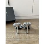 𝙎𝙖𝙞𝙣𝙩 𝙇𝙖𝙪𝙧𝙚𝙣𝙩 | 𝟐𝟎𝟐𝟐/𝐒𝐒 𝐧𝐞𝐰 YSL｜Saint Laurent new metal chain high heels luxury metal rhinestone buckle