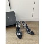 𝙎𝙖𝙞𝙣𝙩 𝙇𝙖𝙪𝙧𝙚𝙣𝙩 | 𝟐𝟎𝟐𝟐/𝐒𝐒 𝐧𝐞𝐰 YSL｜Saint Laurent new metal chain high heels luxury metal rhinestone buckle