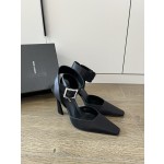 𝙎𝙖𝙞𝙣𝙩 𝙇𝙖𝙪𝙧𝙚𝙣𝙩 | 𝟐𝟎𝟐𝟐/𝐒𝐒 𝐧𝐞𝐰 YSL｜Saint Laurent silk diamond buckle high heels Imported silk