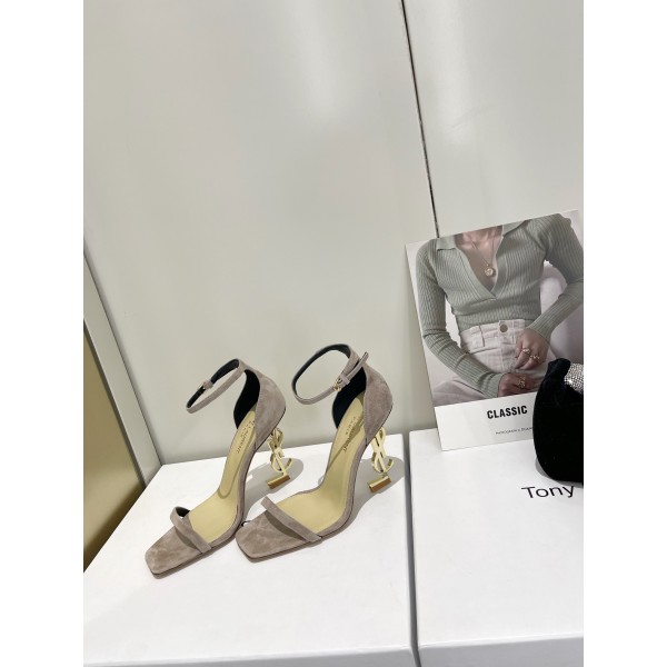 𝙎𝙖𝙞𝙣𝙩 𝙇𝙖𝙪𝙧𝙚𝙣𝙩 | 𝟐𝟎𝟐𝟐/𝐒𝐒 𝐧𝐞𝐰 YSL｜Saint Laurent silk diamond buckle high heels Imported silk