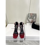 𝙎𝙖𝙞𝙣𝙩 𝙇𝙖𝙪𝙧𝙚𝙣𝙩 | 𝟐𝟎𝟐𝟐/𝐒𝐒 𝐧𝐞𝐰 YSL｜Saint Laurent silk diamond buckle high heels Imported silk