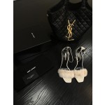 𝙎𝙖𝙞𝙣𝙩 𝙇𝙖𝙪𝙧𝙚𝙣𝙩 | 𝟐𝟎𝟐𝟐/𝐒𝐒 𝐧𝐞𝐰 YSL｜Custom imported sheepskin / mink fur high heels