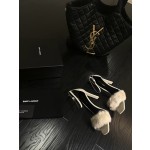 𝙎𝙖𝙞𝙣𝙩 𝙇𝙖𝙪𝙧𝙚𝙣𝙩 | 𝟐𝟎𝟐𝟐/𝐒𝐒 𝐧𝐞𝐰 YSL｜Custom imported sheepskin / mink fur high heels
