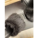 𝙎𝙖𝙞𝙣𝙩 𝙇𝙖𝙪𝙧𝙚𝙣𝙩 | 𝟐𝟎𝟐𝟐/𝐒𝐒 𝐧𝐞𝐰 YSL｜23ss early spring mink fur one high heel slippers