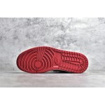 Air Jordan 1 laag wit zwart rood