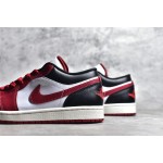 Air Jordan 1 laag wit zwart rood