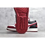 Air Jordan 1 laag wit zwart rood