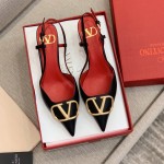 【Valentino】Valentino highest version of kitten heel sandals custom original top calfskin