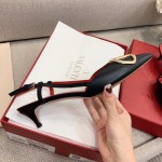 【Valentino】Valentino highest version of kitten heel sandals custom original top calfskin