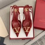 【Valentino】Valentino highest version of kitten heel sandals custom original top calfskin