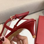【Valentino】Valentino highest version of kitten heel sandals custom original top calfskin
