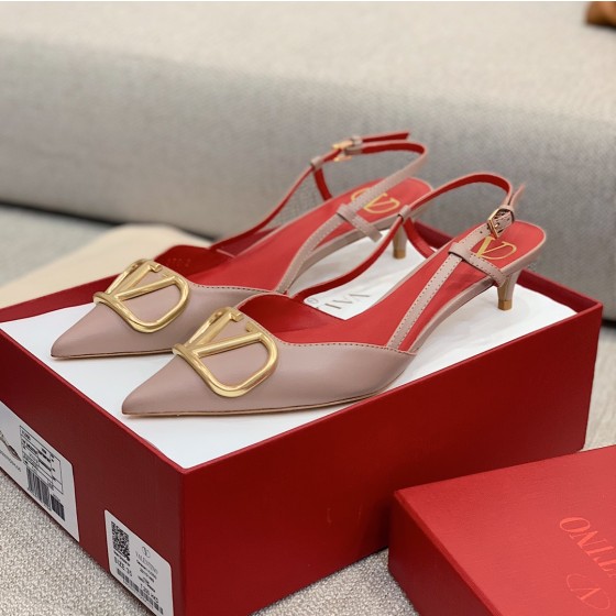 【Valentino】Valentino highest version of kitten heel sandals custom original top calfskin