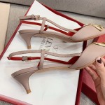 【Valentino】Valentino highest version of kitten heel sandals custom original top calfskin