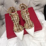 【Valentino】Valentino Valentino top version white patent leather 3 with 6.5cm high heels
