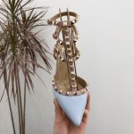 【Valentino】Valentino Valentino top version blue patent leather 3 with 6.5cm high heels