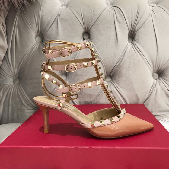 【Valentino】Valentino Valentino top version beige patent leather 3 with 6.5cm high heels