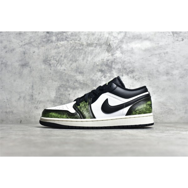 Air Jordan AJ1 Low Top White Black Green