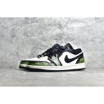 Air Jordan AJ1 Low Top White Black Green