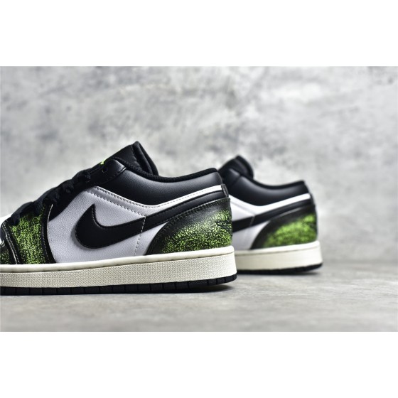 Air Jordan AJ1 Low Top White Black Green