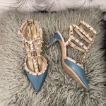 【Valentino】Valentino Valentino top version matte haze blue 3 with 6.5cm high heels