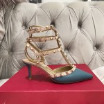 【Valentino】Valentino Valentino top version matte haze blue 3 with 6.5cm high heels