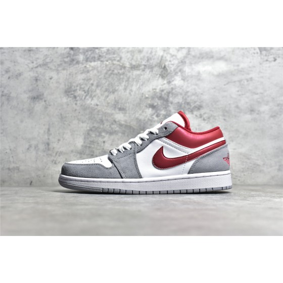 Air Jordan AJ1 Low Top Grey White Red