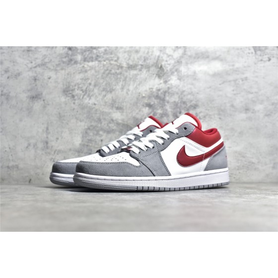 Air Jordan AJ1 Low Top Grey White Red