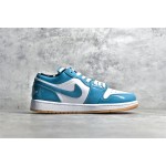 Air Jordan AJ1 low top blue and white