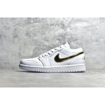 Air Jordan AJ1 Low Top White Gold