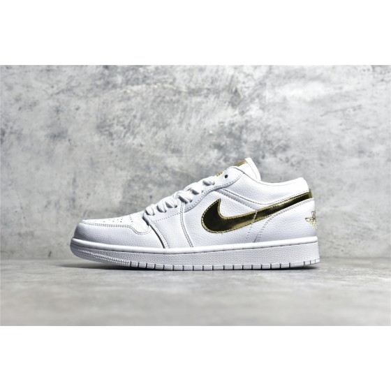 Air Jordan AJ1 Low Top White Gold