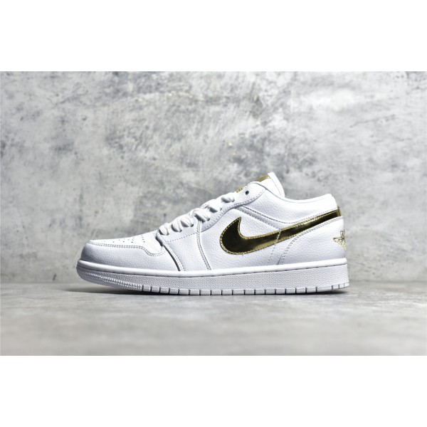 Air Jordan AJ1 Low Top White Gold