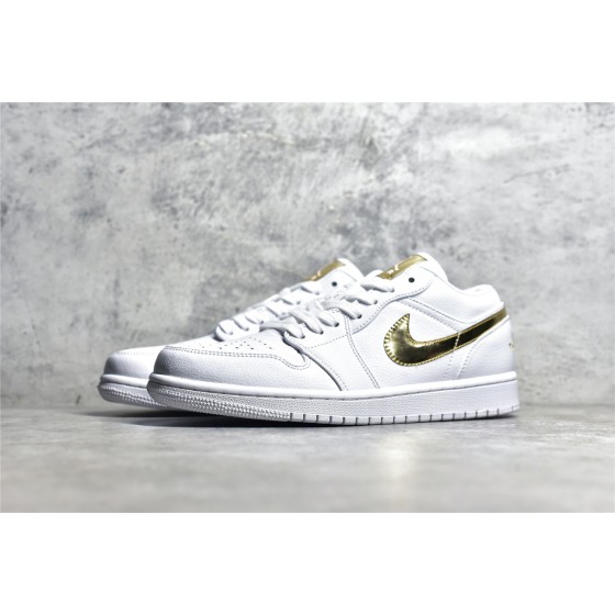 Air Jordan AJ1 Low Top White Gold