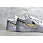 Air Jordan AJ1 Low Top White Gold