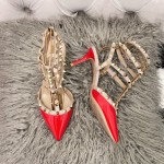 【Valentino】Valentino Valentino top version large red patent leather 3 with 6.5cm high heels