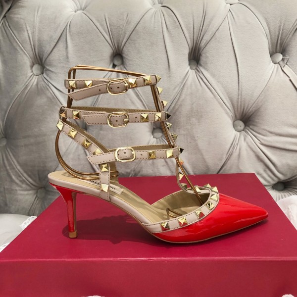 【Valentino】Valentino Valentino top version large red patent leather 3 with 6.5cm high heels
