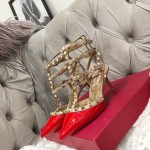 【Valentino】Valentino Valentino top version large red patent leather 3 with 6.5cm high heels