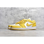 Air Jordan AJ1 low top yellow and white