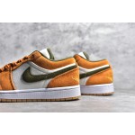 Air Jordan AJ1 low top yellow and white