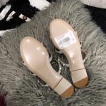 【Valentino】Valentino Top Edition Matte Grey 3 Strap Flat Slippers