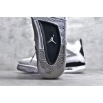 Air Jordan AJ4 Retro White Grey