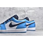 Air Jordan AJ1 low top blauw en wit