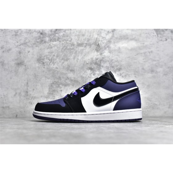 Air Jordan AJ1 Low Top Black White Purple