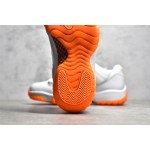 Air Jordan 11 White Orange Low Top Basketball Shoes