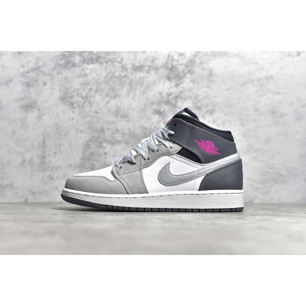 Air Jordan 1 MiD Grey and Black