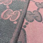 GUCCI Wool jacquard scarf 96% wool 2% polyamide 2% metal fiber