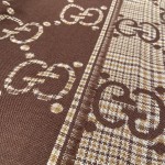 GUCCI Double-sided three-dimensional jacquard scarf 100% wool